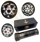 Brass Kaleidoscope With Wooden Box Vintage Antique Gifts For Kids boy girl son