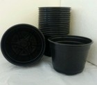5 Inch Round Black Plastic Pots - Set Of 50 -  5  X 3 6    Flower Pot Nursery