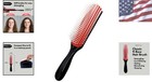 9 Row Hair Brush For Curl Defining   Detangling All Hair Types - Black Small