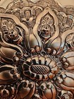 Vtg Turkish Wedding Bridal Mirror Ornate Repousse Hanging Stamped  900 Silver