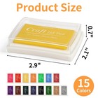 15 Colors Ink Pad  Washable Finger Stamp Pads For Kids Craft  Rubber Stamps