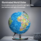 9  Illuminated World Globe With Stand  Earth Globes With Stable Heavy Metal B   