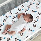 Lambs   Ivy Disney Baby Forever Mickey Mouse White Fitted Crib Sheet