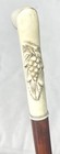 Vintage Antique 19c Carved Handle Hardwood Fancy L-shape Walking Stick Cane Old