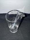 Vintage Cocktail Pitcher W  Glass Stirrer Open Bubble In The Base 9-1 8 