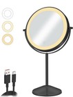 Vanity 7inch Mirror With Lights Rechargeable 1x 10x Double Sided Mirror