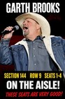 Garth Brooks - Denver Colorado 09 06 Concert Tickets - 4 Excellent Seats Close 