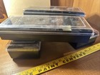 Vtg Lot Of 4 15 Cassette Tape Holder Slot Storage Box Tray Rack Plastic Black