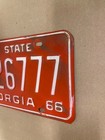 1966 Georgia License Plate 