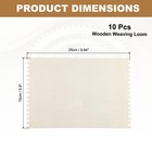 10pcs Weaving Loom  9 84  X 5 9  Rectangle Gear Shape Wooden Weaving Loom Kit