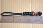 550 Paracord Combo Knife Lanyard Black With Brass Bead Koala