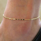 Women Simple Gold Chain Anklet Ankle Bracelet Barefoot Foot Jewelry Sandal Beach