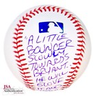     pat Hughes     Chicago Cubs Signed Baseball 2016 World Series Last Out Inscribed