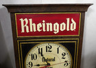Vintage 1973 Rheingold Beer Wall Clock Sign Working