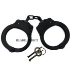 10x Professional Double Lock Black Steel Real Police Handcuffs   Keys Wholesale