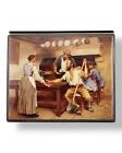 Rare Vintage Russian Hand Painted Lacquered Small Wooden Box Signed Fedoskino