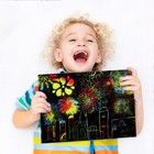 Scratch Art Paper Rainbow Golden Scratchboard For Kids Diy Craft Drawing Tools