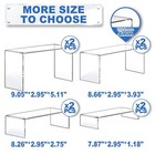 Large Acrylic Risers 8 Pcs 2 Set Display Rectangular Stands Shelf Clear