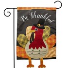 Briarwood Lane Colorful Turkey Thanksgiving Applique Burlap Garden Flag 12x18