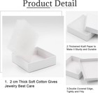 Bulk Cardboard Kraft Paper Jewelry Gift Box Cotton Filled White Swirl - Shipping