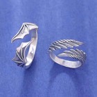 Fashion Angel   Devil Wing Couples Cuff Rings Adjustable Open End