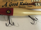 Fishing Lure Paw Paw  4  Body  Vintage Wood Pikie Minnow  Redhead   White
