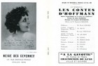 Tales Of Hoffmann - Jacques Offenbach Orig 1922 French Program - Opera-comique