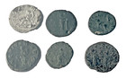 Authentic Ancient - Lot Of 6 Ancient Roman Silvered Double Denarius Coins 110