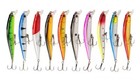 Microseven 10pcs Kind Of Fishing Lures Crankbaits Hooks Minnow Bait Tackle Crank