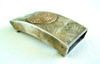 Vintage Jalisco Mexican Sterling Silver Aztec Calendar Belt Buckle 