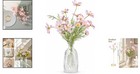 Realistic Artificial Flower Set - 2 Pcs Pink Silk Bouquets For Any Occasion