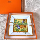 Vintage Hermes Paris Porcelain Cigar Ashtray Change Tray La Siesta With Case