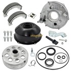 Rear Brake Plate Cover drum Hub Shoes Set For Honda Fourtrax 300 Trx300 Trx300fw