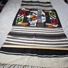 Vintage Mexican Wool Serape Poncho Handwoven Style Eagle Snake Geometric