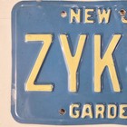 New Jersey License Plate      Vintage Garden State Nj Tag Zyk 506
