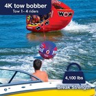 Wow Sports 4k Tow Boss Bobber Towable  Rope For Boat Tube 1- 4 Multi 
