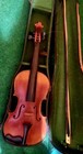  Vintage Violin With Case     Full Size     Unlabeled     Antique