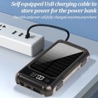 Solar Power Bank 900000mah 4 Usb Backup External Battery Charger For Cell Phone