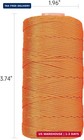Orange Mason Line 600ft  18 Braided Nylon Twine String For Masonry  Construction