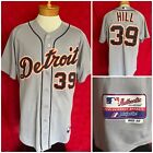Rare Detroit Tigers Majestic Mlb Baseball Jersey Game Worn Xl Hill  39