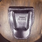 Sun Leather Handcuff Case Tooled Basketweave Leather W  Chrome Snap