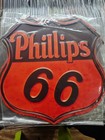 Phillips 66  Sign Motor Oil Gasoline Shield Shaped Metal Tin Vintage Style 12  