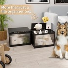 Bamboo Hanging File Boxes With Lids 2 Pack  File Organizer Box For Letter leg   