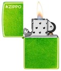 Zippo 24513zl  Classic Lurid Green Finish Lighter With Logo  Full Size
