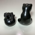 Vintage Pigeon Forge Pottery Black  Bears Signed D Ferguson 4 Inch Tall   2 5 In