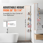 Corner Shower Caddy Tension Pole Shower Tension Rod Organizer 56  To 114  High