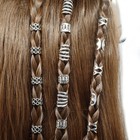 Locs Accessories For Hair  80pcs Silver Dreadlock Beads Loc Jewelry Metal Braid