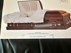 Vintage 1960s Salesman Sample Casket Coffin Advertising Card Large Size