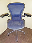 Aeron Chair Fully Adjustable Cobalt Blue Mesh Size B Certified Recondition