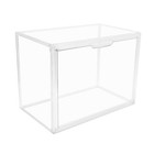 Clear Stackable Plastic Storage Bins With Magnetic Lid  Transparent-l-1 Pack